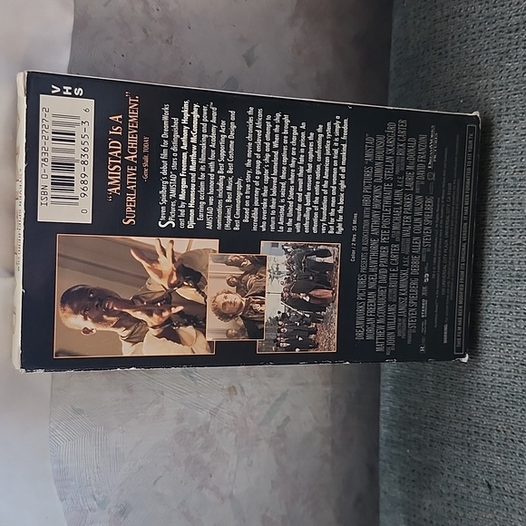 VHS TAPE - "AMISTAD" Morgan Freeman/Anthony Hopkind Movie - Picture 2 of 4